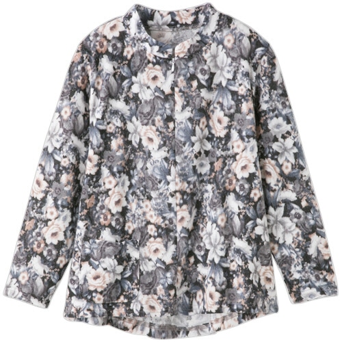 ケアファッション ロングファスナーあったかTシャツ ブラック M-L 820318-11 1着