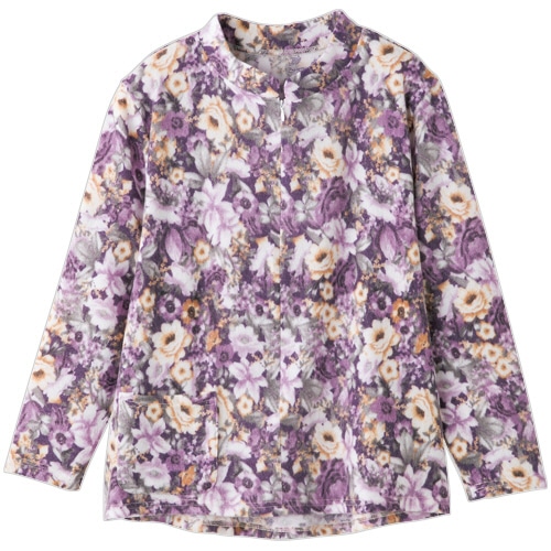 ケアファッション ロングファスナーあったかTシャツ パープル M-L 820318-21 1着