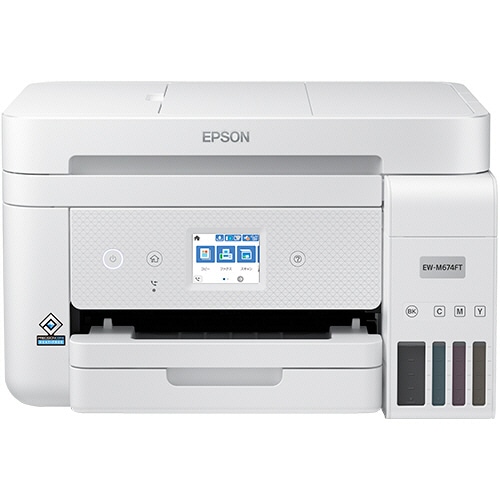 エプソン エコタンク搭載 カラーインクジェット複合機 A4 FAX機能付 ホワイト EW-M674FT 1台
