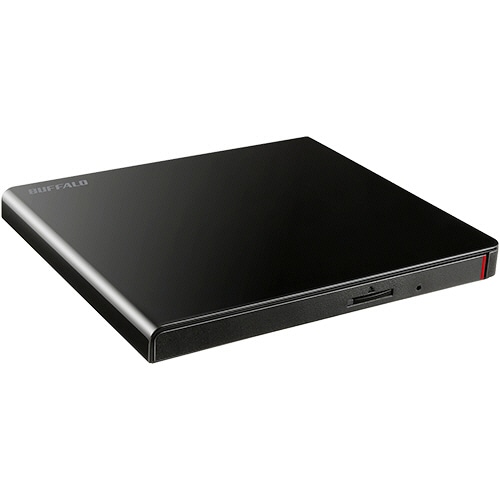 バッファロー USB2.0用ポータブルDVDドライブ 軽量コンパクトタイプ 書き込みソフト付属 Windows/Mac両対応 ブラック DVSM-PLV8U2-