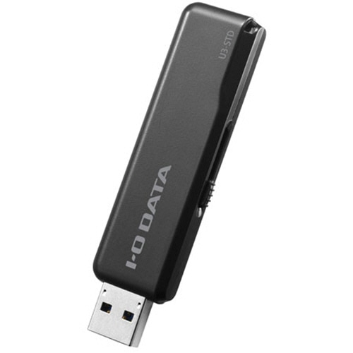 アイオーデータ USB 3.2 Gen1(USB 3.0)/USB 2.0対応 USBメモリー 256GB ブラック U3-STD256GR/K 1個