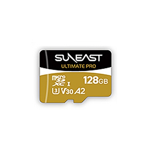 旭東エレクトロニクス SUNEAST ULTIMATE PRO microSDXC UHS-I カード 128GB V30 ゴールド SE-MSDU1128B1