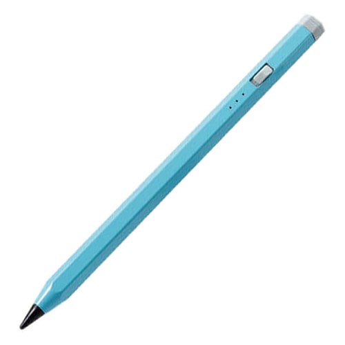 エレコム 充電式アクティブタッチペン/iPad専用/六角軸 ブルー P-TPACAPEN01BU 1本