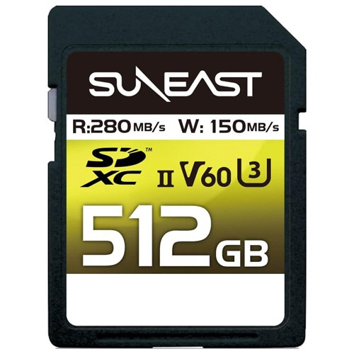 旭東エレクトロニクス SUNEAST SDXC UHS-II カード 512GB V60 SE-SDU2512GB280 1枚