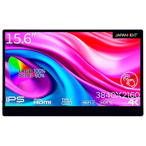 ジャパンネクスト　１５．６型　４Ｋ　タッチパネルモバイルディスプレイ　２年保証モデル　ブラック　ＪＮ－ＭＤ－ＩＰＳ１５６３ＵＨＤＲ－Ｔ　１台