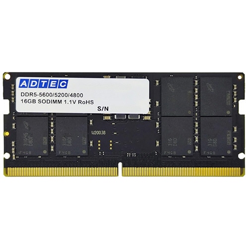 アドテック DDR5-5600 SODIMM 16GB ADS5600N-H16G 1枚