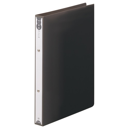 TANOSEE リングファイル A4タテ 2穴 180枚収容 リング内径25mm 背幅31mm ダークグレー 1セット(10冊)