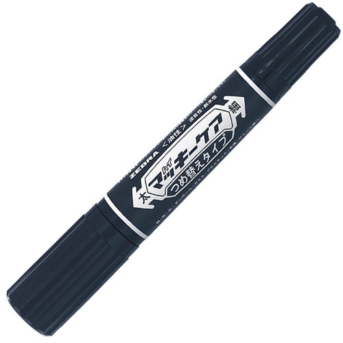 ゼブラ 油性マーカー ハイマッキーケア つめ替えタイプ 太字+細字 黒 YYT5-BK 1セット(10本)