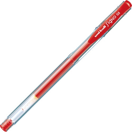 三菱鉛筆 ゲルインクボールペン ユニボール シグノ エコライター 0.5mm 赤 UM100EW.15 1セット(10本)