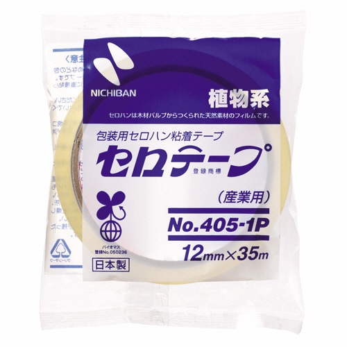 ニチバン 産業用セロテープ 大巻 12mm×35m 4051P-12 1セット(10巻)