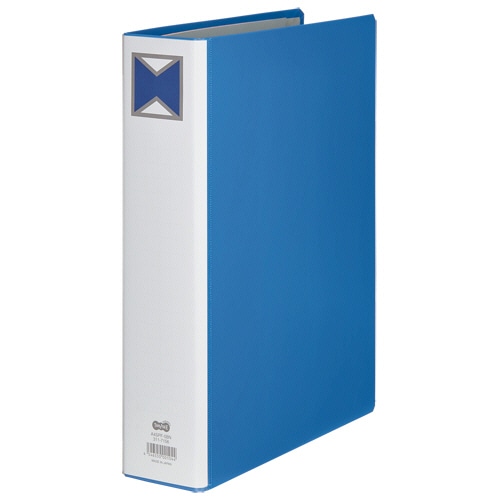 TANOSEE パイプ式ファイル 片開き A4タテ 500枚収容 50mmとじ 背幅66mm 青 1セット(10冊)