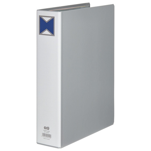 TANOSEE パイプ式ファイル 片開き A4タテ 500枚収容 50mmとじ 背幅66mm グレー 1セット(10冊)