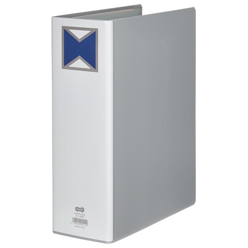 TANOSEE パイプ式ファイル 片開き A4タテ 800枚収容 80mmとじ 背幅96mm グレー 1セット(10冊)