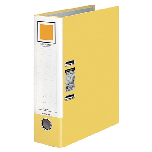 コクヨ レバッチファイル A4タテ 2穴 480枚収容 48mmとじ 背幅76mm 黄 フ-AL290Y 1セット(5冊)