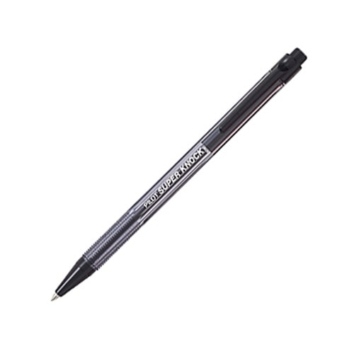 パイロット 油性ボールペン スーパーノック 細字0.7mm クリアブラック BPK-P-CFB 1セット(10本)