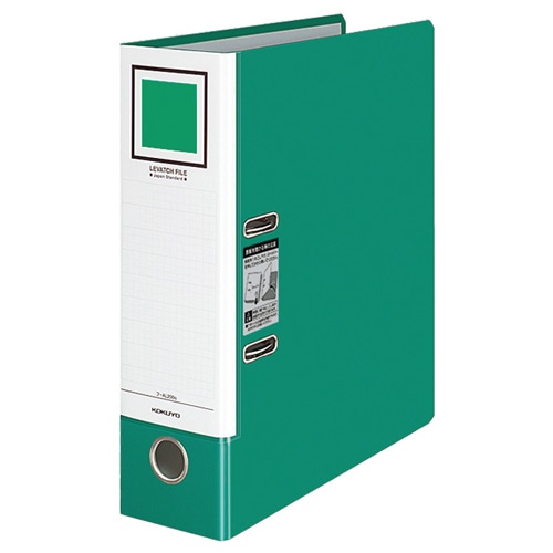 コクヨ レバッチファイル A4タテ 2穴 680枚収容 68mmとじ 背幅93mm 緑 フ-AL200G 1セット(5冊)