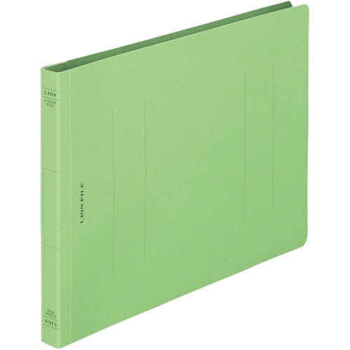 ライオン事務器 フラットファイル(環境) 樹脂押え具 B5ヨコ 150枚収容 背幅18mm 緑 A-529KB5E 1セット(10冊)