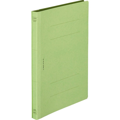 ライオン事務器 フラットファイル(環境) 樹脂押え具 B5タテ 150枚収容 背幅18mm 緑 A-529KB5S 1セット(10冊)