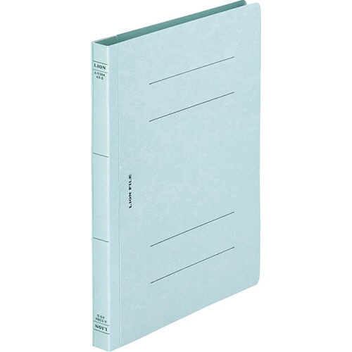 ライオン事務器 フラットファイル(環境) 樹脂押え具 A5タテ 150枚収容 背幅18mm 水 A-538KA5S 1セット(10冊)