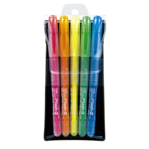 コクヨ 詰替式蛍光マーカー ピタッシュアルファ 中字角芯 5色セット PM-L103-5S 1セット(5パック)