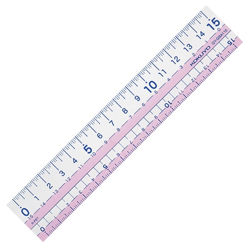 コクヨ 直線定規(まなびすと)(再生PET樹脂製) 15cm ピンク GY-GBA110P 1セット(10本)