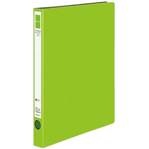 コクヨ リングファイル(ER・PP表紙) A4タテ 2穴 170枚収容 リング内径22mm 背幅29mm 黄緑 フ-UR420NYG 1セット(10冊)