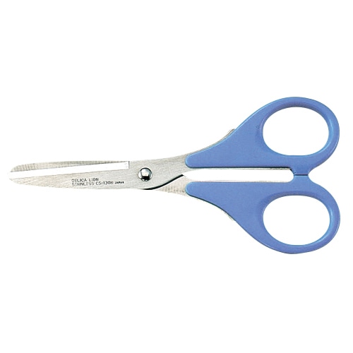 ライオン事務器 ステンレスはさみ 刃渡り45mm ブルー CS-130H 1セット(20本)