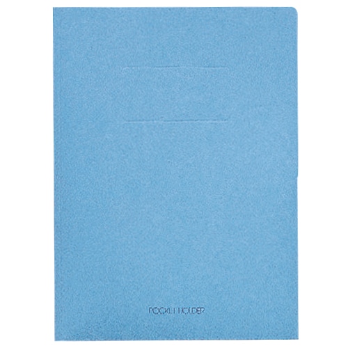 ライオン事務器 ポケットホルダー 両面ポケット A4(見開きA3) 青 No.54 1セット(5冊)