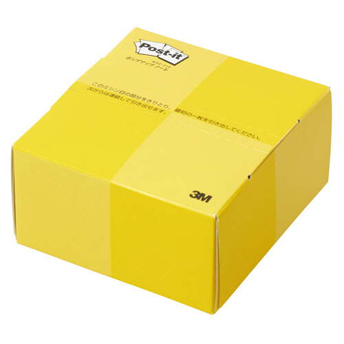 3M ポスト・イット ポップアップノート 74×69mm イエロー POP-300Y 1セット(10個)