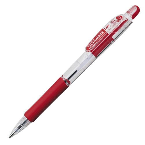 ゼブラ 油性ボールペン ジムノックUK 0.7mm 赤 BN10-R 1セット(10本)
