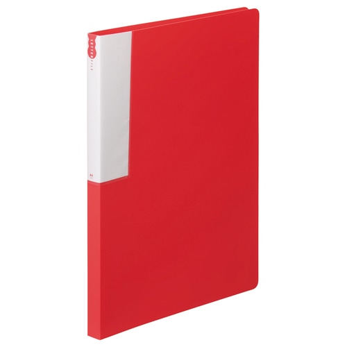 TANOSEE レターファイル(PP) A4タテ 120枚収容 背幅18mm レッド 1セット(10冊)