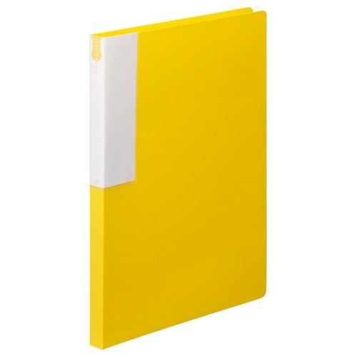 TANOSEE レターファイル(PP) A4タテ 120枚収容 背幅18mm イエロー 1セット(10冊)