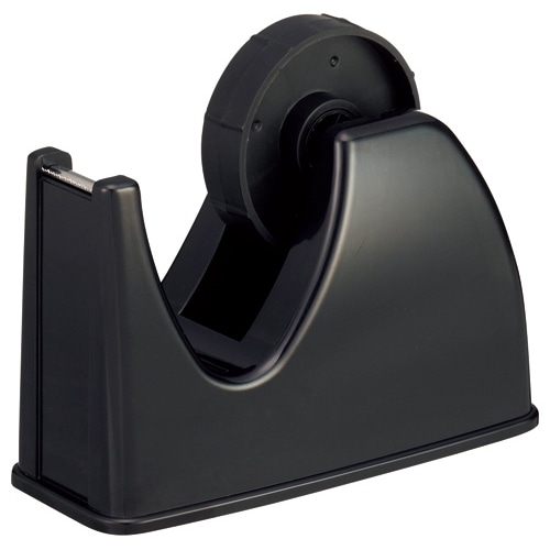 TANOSEE テープカッター台 大巻・小巻両用 黒 1セット(10台)