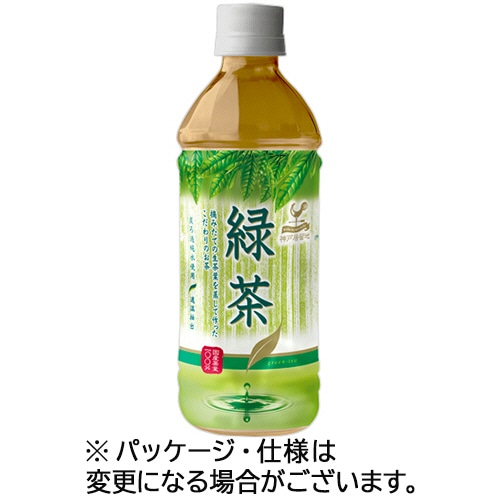 富永貿易 神戸居留地 緑茶 500mL ペットボトル 1セット(144本:24本×6ケース)