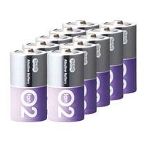 TANOSEE アルカリ乾電池 プレミアム 単2形 1セット(100本:10本×10箱)