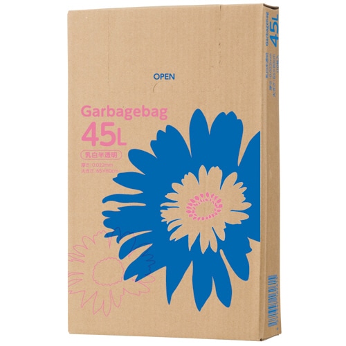 TANOSEE ゴミ袋 乳白半透明 45L BOXタイプ 1セット(660枚:110枚×6箱)