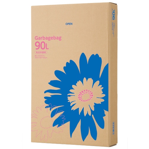 TANOSEE ゴミ袋 乳白半透明 90L BOXタイプ 1セット(330枚:110枚×3箱)