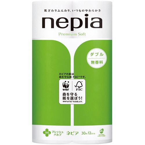 王子ネピア ネピア プレミアムソフト ダブル 芯あり 30m 無香料 1セット(96ロール:12ロール×8パック)