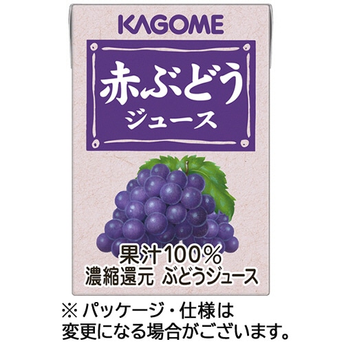 カゴメ 赤ぶどうジュース 業務用 100mL 紙パック 1ケース(36本)
