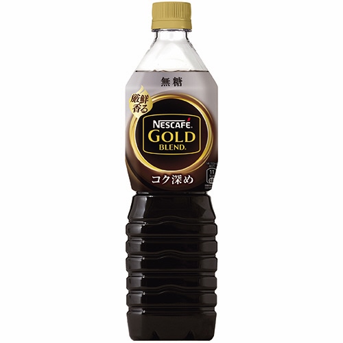 ネスレ ネスカフェ ゴールドブレンド ボトルコーヒー 無糖 900ml ペットボトル 1セット(24本:12本×2ケース)