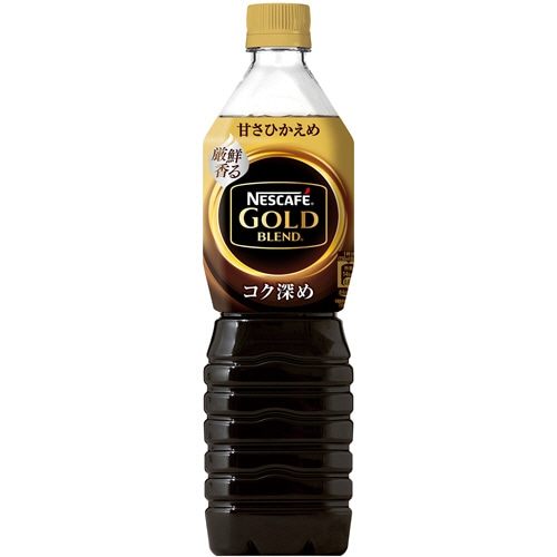 ネスレ ネスカフェ ゴールドブレンド ボトルコーヒー 甘さひかえめ 900ml ペットボトル 1セット(24本:12本×2ケース)