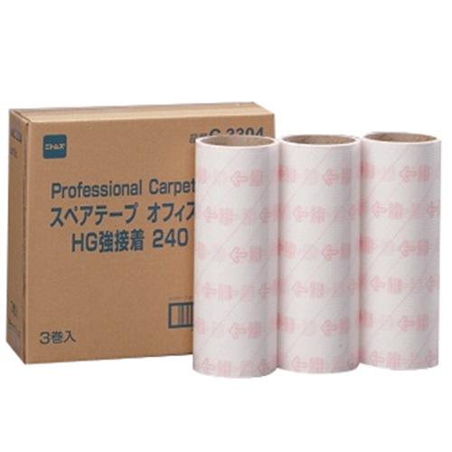 ニトムズ コロコロ ハイグレード強接着 スペアテープ 幅240mm×40周巻 C3304 1セット(30巻:3巻×10箱)