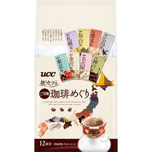 UCC 旅カフェ ドリップコーヒー ご当地珈琲めぐり 1セット(36袋:12袋×3パック)