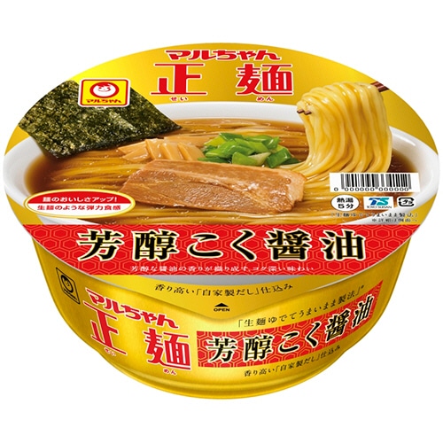 東洋水産　マルちゃん正麺　カップ　芳醇こく醤油　１１９ｇ　１セット（２４食：１２食×２ケース）