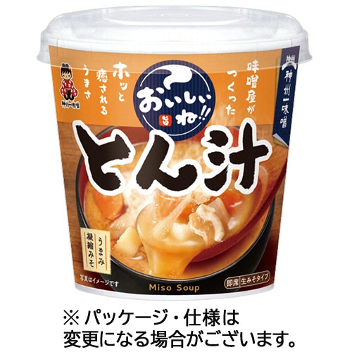 神州一味噌 おいしいね!!とん汁カップ 64g 1セット(18食:6食×3ケース)