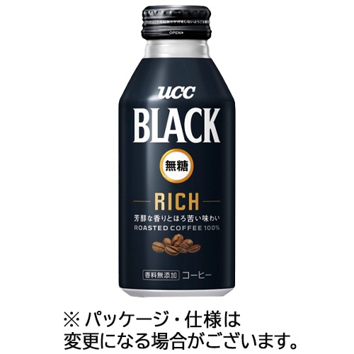 UCC BLACK 無糖 RICH 375g リキャップ缶 1ケース(24本)