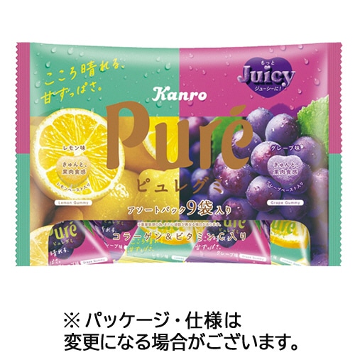 カンロ ピュレグミ アソートパック 1セット(24袋:8袋×3パック)