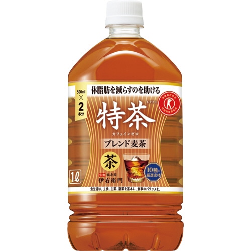 サントリー 特茶 カフェインゼロ 1L ペットボトル 1ケース(12本)