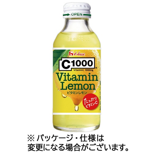 ハウスウェルネスフーズ C1000 ビタミンレモン 140mL 瓶 1ケース(30本)