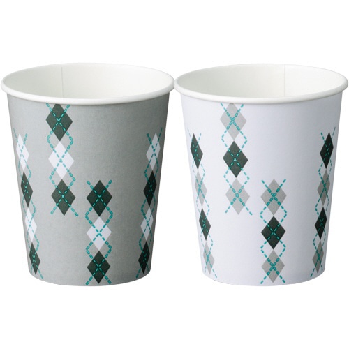 TANOSEE 紙コップ argyle 150ml(5オンス) 1セット(400個:80個×5パック)
